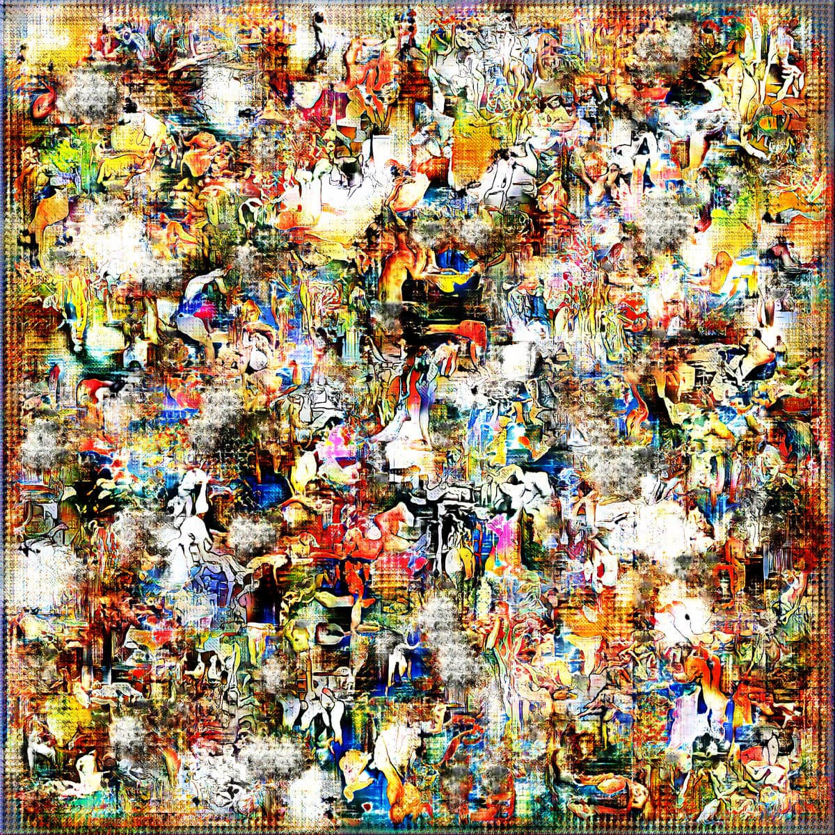 Nudes At The Beach by Bård Ionson — square digital print composition